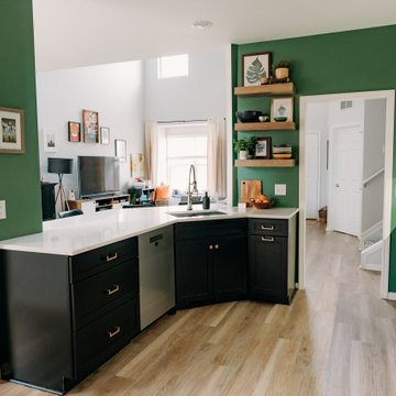 Black and Hickory Transitional Kitchen