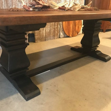 Reclaimed Wood Double Pedestal Tables