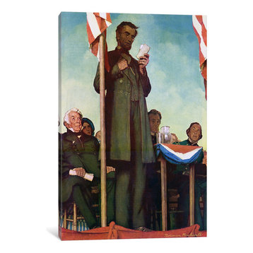 "Lincoln Delivering The Gettysburg Address" Wrapped Canvas Print, 18x12x1.5