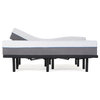 Pemberly Row Plush King Split Mattress and Model P Bed Base in White