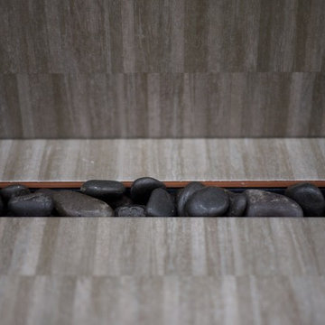 Installing Drain as an Open Trench filled with smooth stones, glass beads or ???
