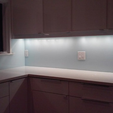 Kitchen backsplash - light blue