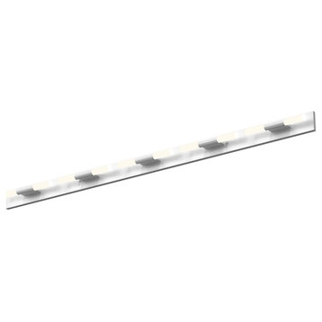 Sonneman Crystal Rods 10 Light LED Bath Bar, Satin White