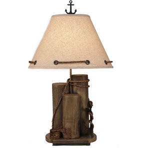 Zeckos `Captain`s Destiny` Ship`s Wheel Table Lamp