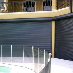 Rolldown Aluminum, mitred hoods in Bronze - Products
