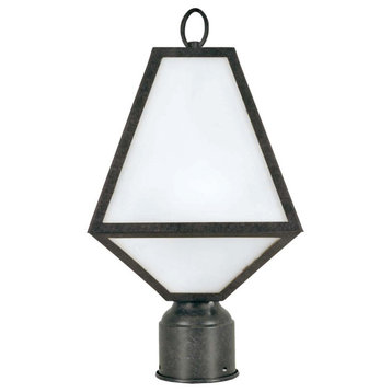 Crystorama GLA-9707-OP-BC 1 Light Outdoor Post in Black Charcoal