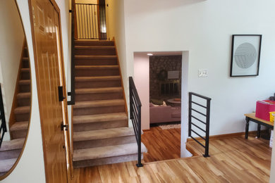 Inspiration for a modern staircase remodel in Indianapolis