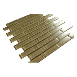 1x3 Brown Glossy Subway Glass Mosaic Tiles - Home Accessories & Decor