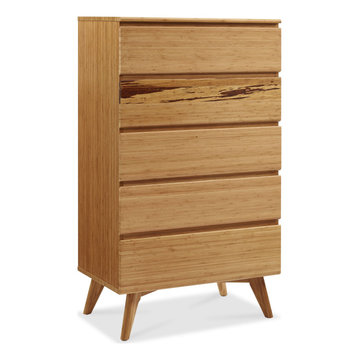 Azara Exotic Tiger 5 Drawer High Chest