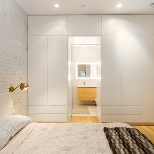 Chambre moderne avec un mur blanc : Photos et idées déco ...