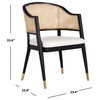 Safavieh Couture Rogue Rattan Dining Chair, Black/Natural