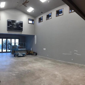 SnapSports® Indoor Home Court Build - Before and After Photo