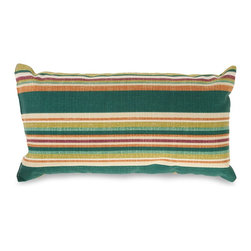 Essentials by DFO - Baldwin Stripe Rectangle Outdoor Pillow, 19"x10" - Outdoor Cushions And Pillows