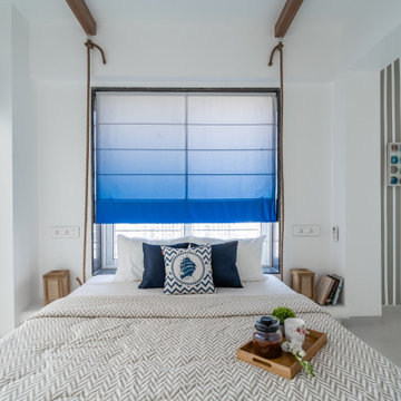 The yellow door pent house design by between walls pune