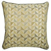 Beige Decorative Pillow Cover, Silk Jacquard 14"x14" Silk, Beige Moire Effects