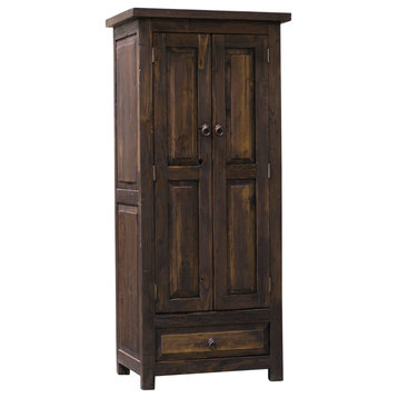 Lewis Reclaimed Wood Armoire and Linen Closet, 20x20x72