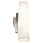 Access Lighting - Tabo 20" Vanity, Brushed Steel Finish, Opal Glass Shade - Access Lighting is a contemporary lighting brand in the home-furnishings marketplace. Access brings modern designs paired with cutting-edge technology, at reasonable prices.