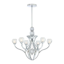 George Kovacs Curvy Chrome 6-Light Chandelier - Chandeliers