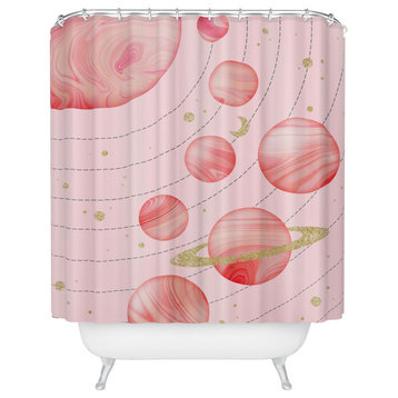 Deny Designs Emanuela Carratoni The Pink Solar System Shower Curtain