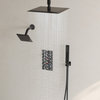 Dual Heads 12" Digital Display Shower System, Matte Black