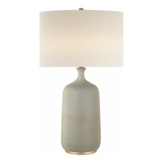 Culloden Table Lamp, 1-Light, Volcanic Ivory, Linen Shade, 32.5"H ...