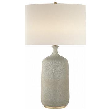 Culloden Table Lamp, 1-Light, Volcanic Ivory, Linen Shade, 32.5"H