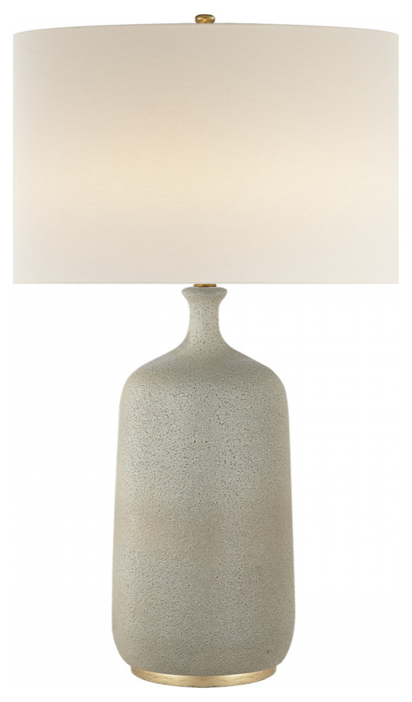 Culloden Table Lamp, 1-Light, Volcanic Ivory, Linen Shade, 32.5"H ...