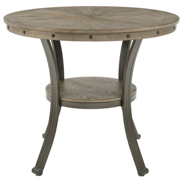 Franklin Gathering Counter Height 42" Round Pub Table Pewter