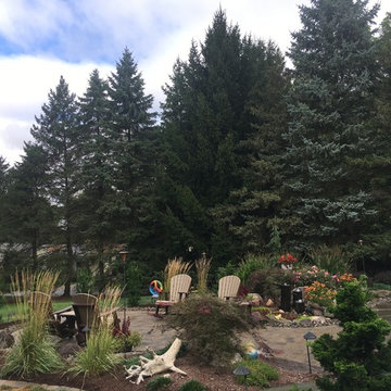 Backyard Landscape Renovation w/ Basalt Column Fountain