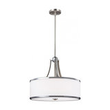 Satin Nickel / Chrome 4lt Uplight Pendant - 4 x 60W E27