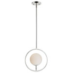 ET2 Lighting - ET2 Lighting E12519-92PN Revolution - 1 Light Mini Pendant - Hoops of Polished Nickel surround glass balls of SRevolution 1 Light M Polished Nickel Sati *UL Approved: YES Energy Star Qualified: n/a ADA Certified: n/a  *Number of Lights: Lamp: 1-*Wattage:60w E12 Candelabra Base bulb(s) *Bulb Included:No *Bulb Type:E12 Candelabra Base *Finish Type:Polished Nickel