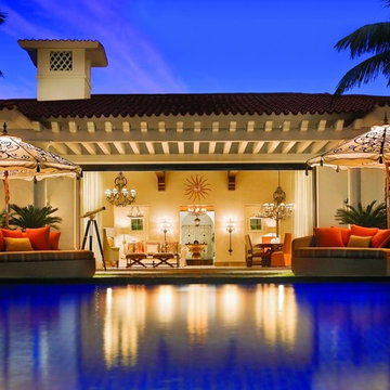 Home Staging cocina y salón con zona chill out