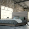 Prince Full Bed, Castle Gray Eco Leather