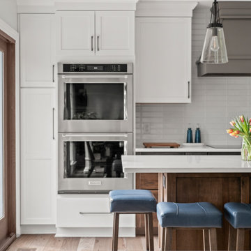 Mid Century Modern Meets Transitional Style to create an Entertainer's Kitchen