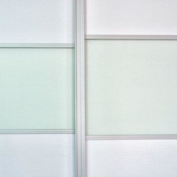 HPL-Frosted Glass over Thermally Fused Laminate Sliding Doors