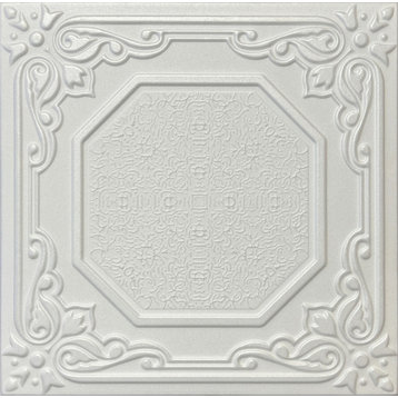 20"x20" Styrofoam Glue Up Ceiling Tiles, R32W Plain White