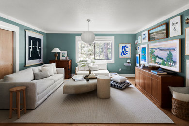Example of a trendy family room design in Other