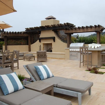 Stinson Beach Coastal Mediterranean Backyard Remodel