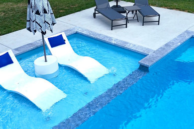 Inspiration for a contemporary pool remodel in Nashville