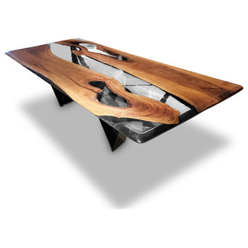 Danube Walnut Dining Table, 6-8 Seater