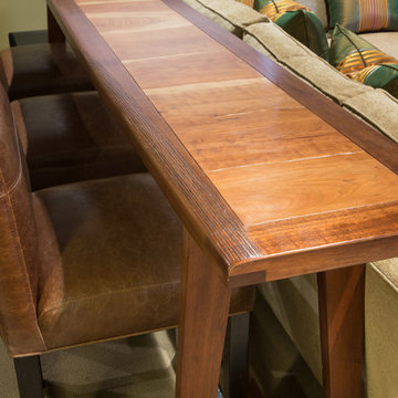 Home Theater Custom Bar Table with Bar Stools