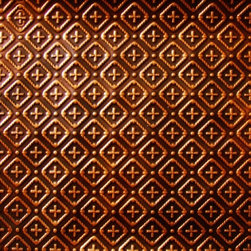 WC 70 Faux Tin - Backsplash Roll - Cross-N-Diamond - 3 " Pattern - Wallpaper
