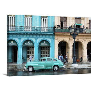 "Cuba Fuerte Collection - Colorful Architecture and Turquoise Classic Car" Wr