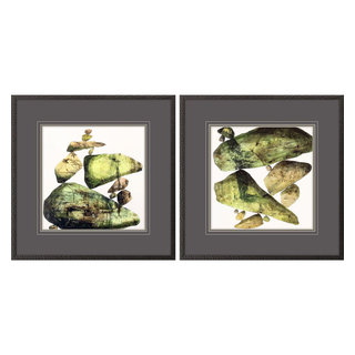 Big Rock Little Rock Artwork, 2-Piece Set - Rustic - Prints And Posters ...