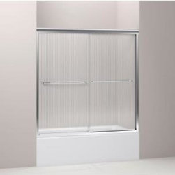 KOHLER - KOHLER Shower Enclosures. Fluence Frameless Bypass Bath Door with Falling Lines - Showerheads And Body Sprays