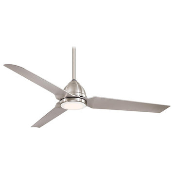 Minka Aire Java LED 54" Indoor/Outdoor Ceiling Fan With Remote Control, Brushed