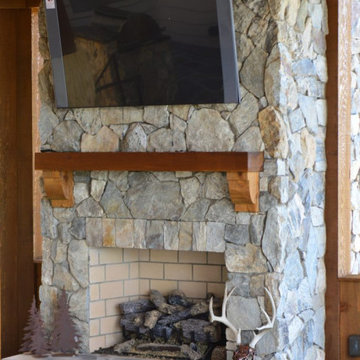 Cheyenne Natural Thin Stone Veneer Interior Fireplace
