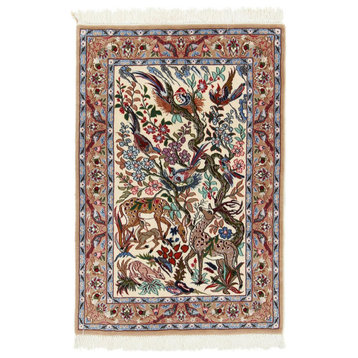 Persian Rug Isfahan Silk Warp 3'7"x2'5"