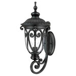 Acclaim Lighting - Acclaim Lighting 2111BK Naples - One Light Outdoor Wall Mount - This One Light Wall Lantern has a Black Finish and is part of the Naples Collection.  Shade Included.    Remodel: NULL  Trim Included: NULLNaples One Light Outdoor Wall Mount Matte Black Clear Seeded Glass *UL Approved: YES *Energy Star Qualified: n/a  *ADA Certified: n/a  *Number of Lights: Lamp: 1-*Wattage:100w Medium Base bulb(s) *Bulb Included:No *Bulb Type:Medium Base *Finish Type:Matte Black