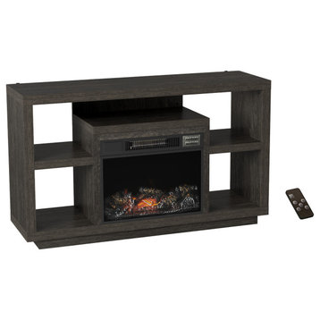Electric Fireplace TV Stand for TVs up to 48" Media Console With Shelves
